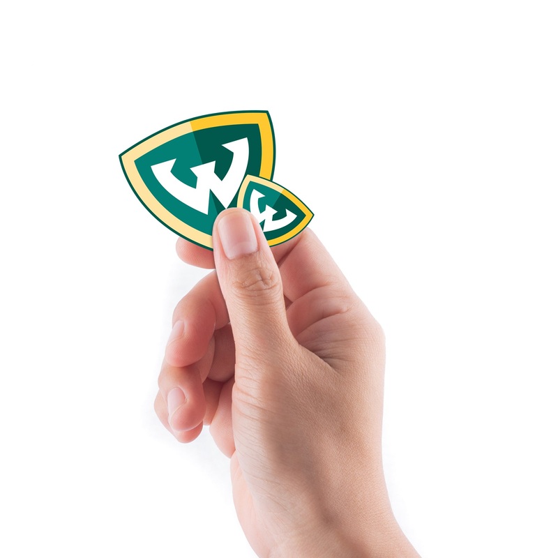 Wayne State Warriors – 5 Logo Minis (Mixed Sizes) – Official NCAA – Reusable Vinyl Decals