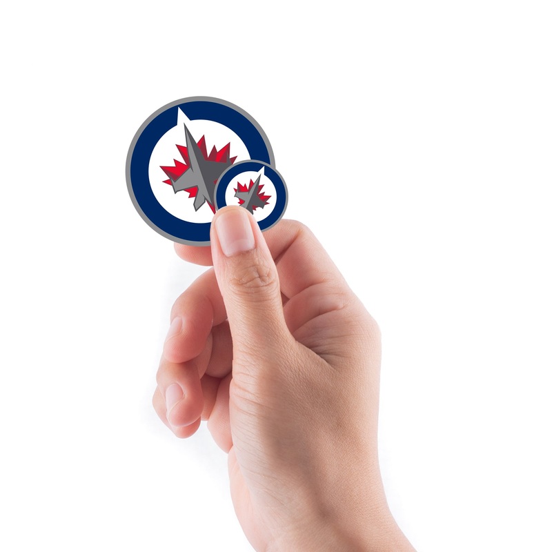 Winnipeg Jets – 5 Logo Minis (Mixed Sizes) – Official NHL – Reusable Vinyl Decals