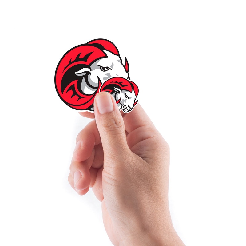 Winston-Salem State Rams – 5 Logo Minis (Mixed Sizes) – Official NCAA – Reusable Vinyl Decals