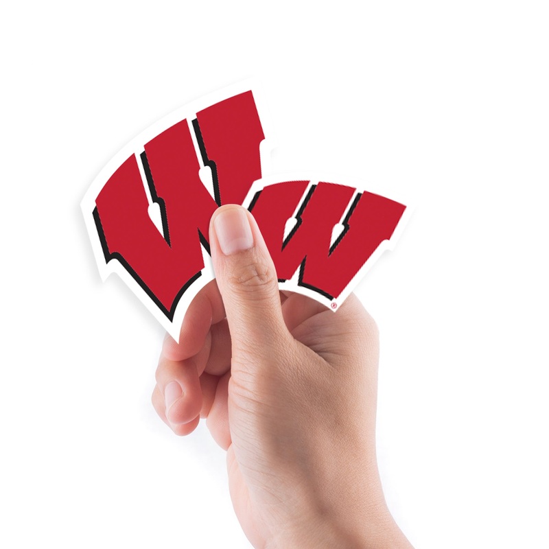 Wisconsin Badgers – 5 Logo Minis (Mixed Sizes) – Official NCAA – Reusable Vinyl Decals