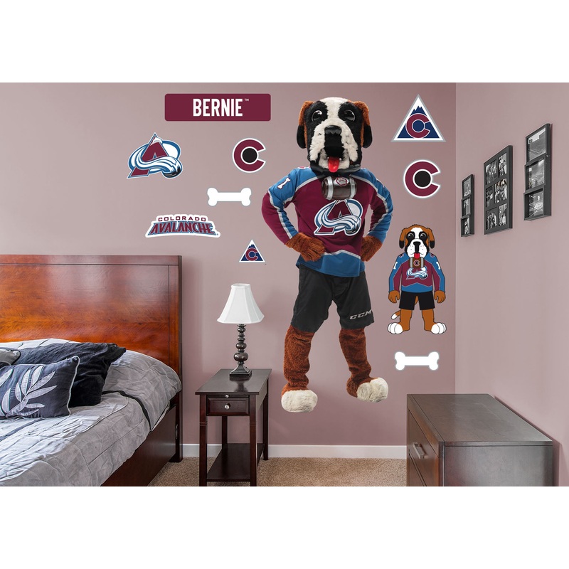Bernie Mascot – RealBig Collection – Official NHL – Colorado Avalanche – Reusable Vinyl Wall Decals
