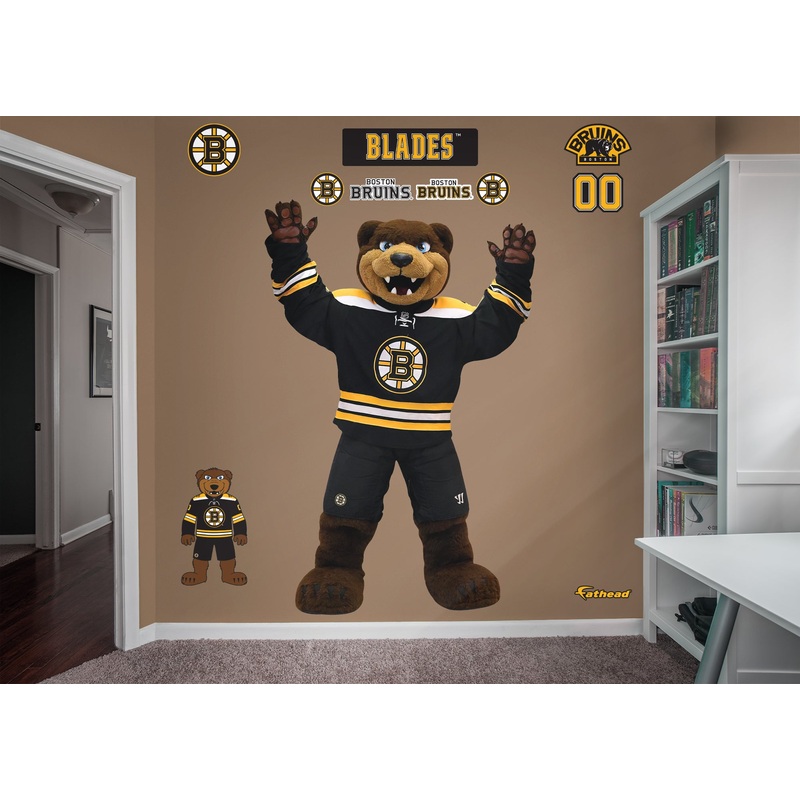 Blades Mascot – RealBig Collection – Official NHL – Boston Bruins – Reusable Vinyl Wall Decals