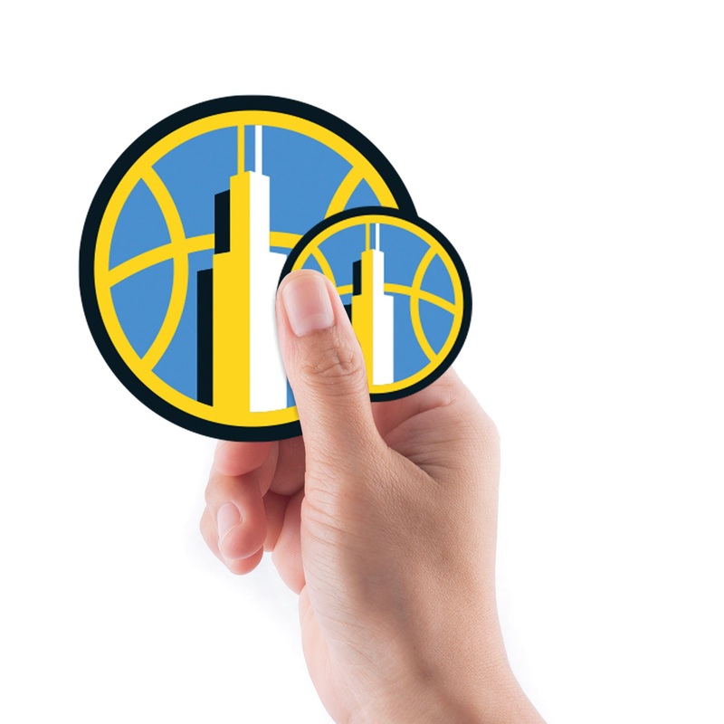 Chicago Sky – 5 Logo Minis (Mixed Sizes) – Official WNBA – Reusable Vinyl Decals