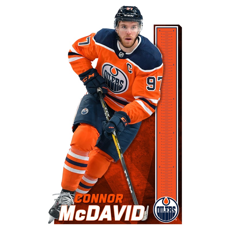 Connor McDavid – Growth Chart – Official NHL – Edmonton Oilers – Reusable Vinyl Wall Decal