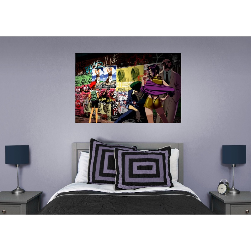 Cowboy Bebop Alley Group – Peel & Stick Poster – Official Funimation – Cowboy Bebop – Reusable Vinyl Wall Decal