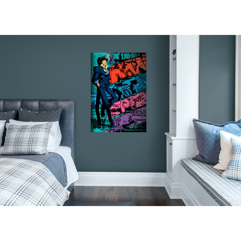 Cowboy Bebop Spike Wall Group – Peel & Stick Poster Collection – Official Funimation – Reusable Vinyl Wall Decals
