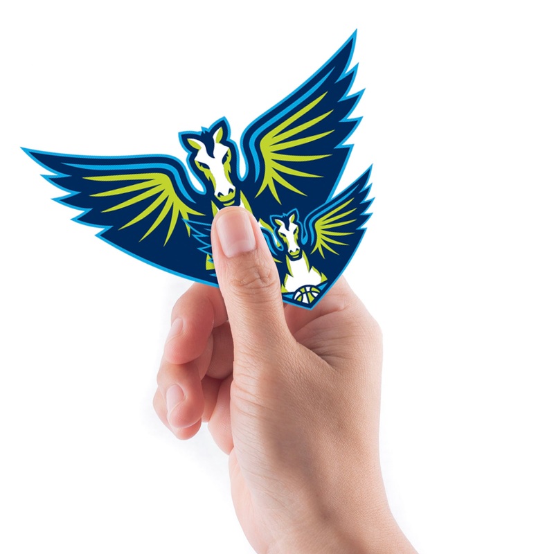 Dallas Wings – 5 Logo Minis (Mixed Sizes) – Official WNBA – Reusable Vinyl Decals