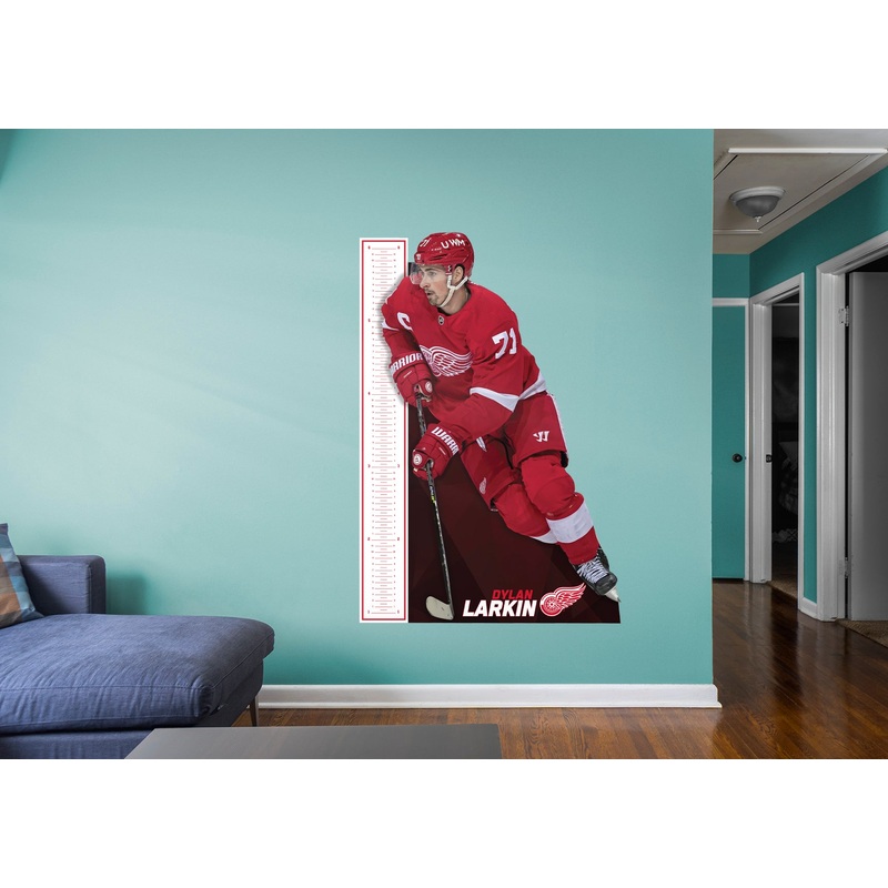 Dylan Larkin – Growth Chart – Official NHL – Detroit Red Wings – Reusable Vinyl Wall Decal