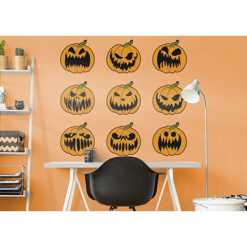 Halloween:  Pumpkin Collection        –   Removable Wall   Adhesive Decal