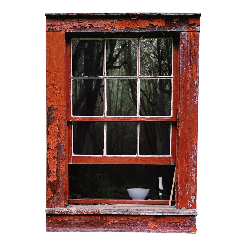 Home Decor:  Instant Window Cabin        –   Removable Wall   Adhesive Decal