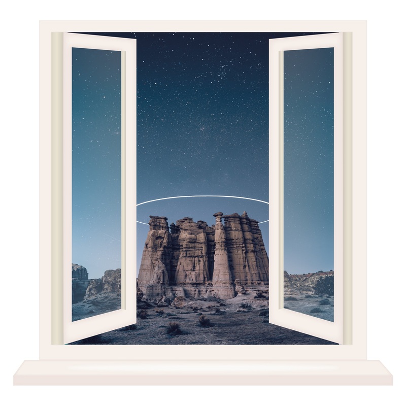 Home Decor:  Instant Window Halo Dessert        –   Removable Wall   Adhesive Decal