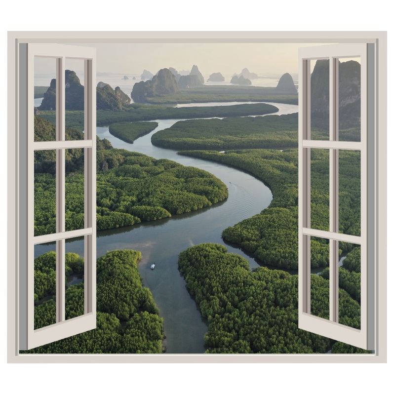 Home Decor:  Jungle Aerial View        –   Removable Wall   Adhesive Decal