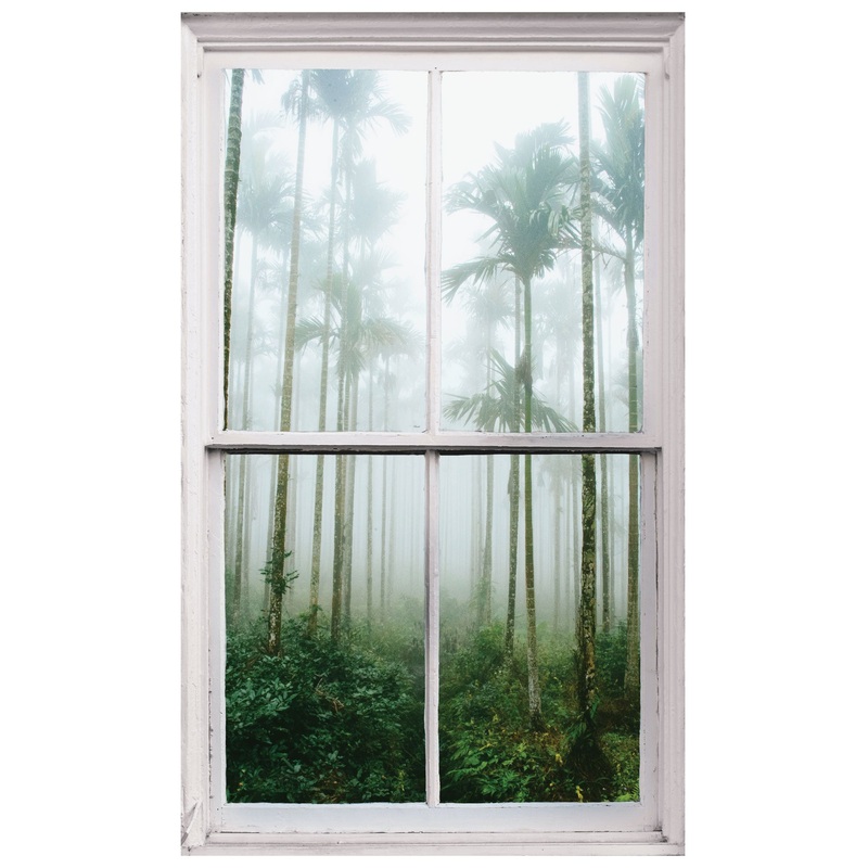 Home Decor:  Jungle Lonely Palm Trees        –   Removable Wall   Adhesive Decal