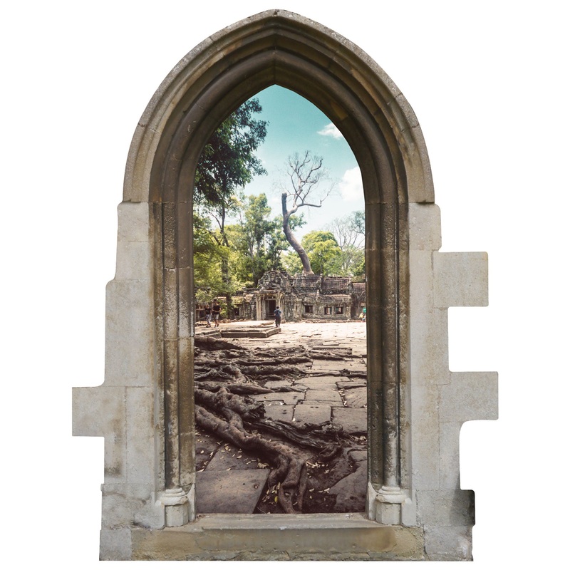 Home Decor:  Jungle Ruins        –   Removable Wall   Adhesive Decal