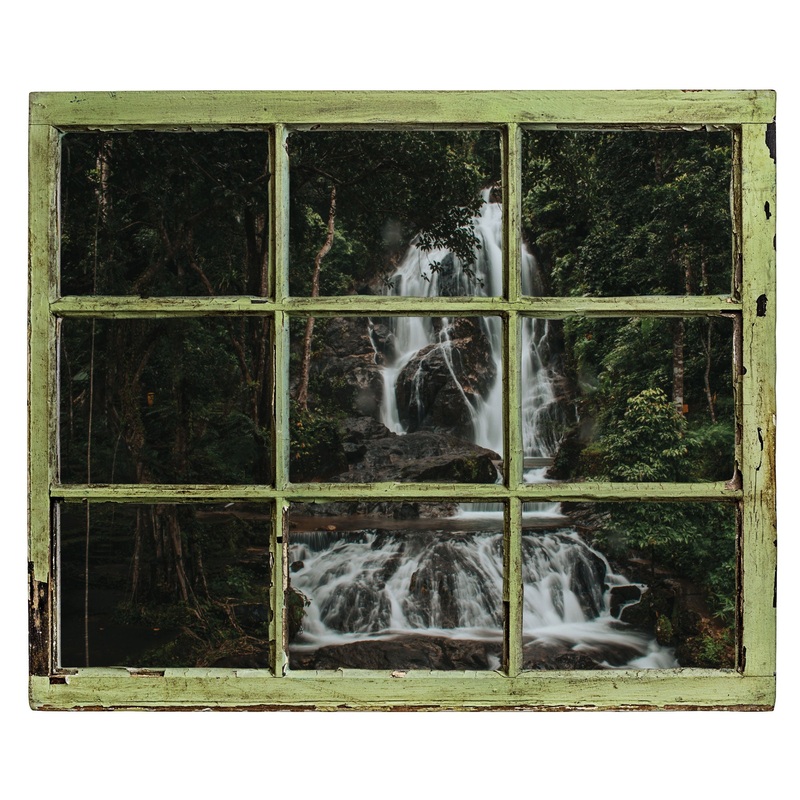 Home Decor:  Jungle Waterfall1        –   Removable Wall   Adhesive Decal