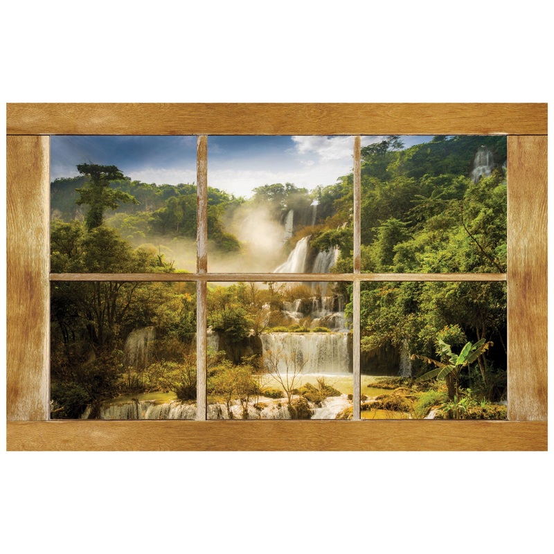 Home Decor:  Jungle Waterfall4        –   Removable Wall   Adhesive Decal