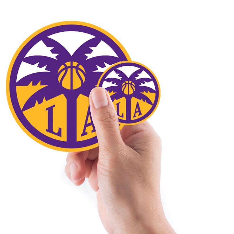 Los Angeles Sparks – 5 Logo Minis (Mixed Sizes) – Official WNBA – Reusable Vinyl Decals