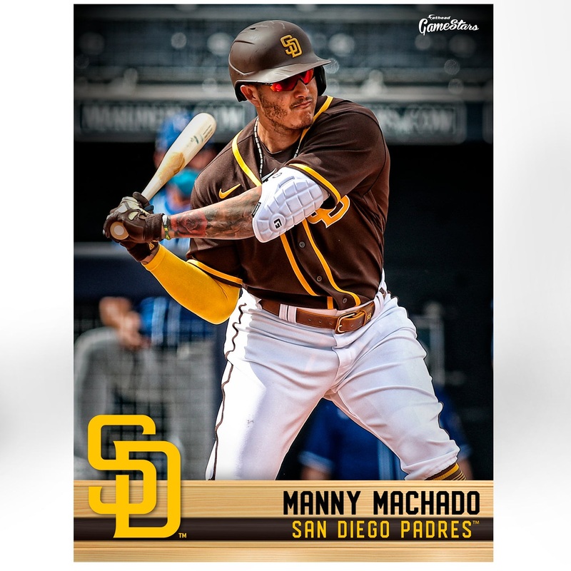 Manny Machado – GameStars Series – Peel & Stick Poster – Official MLB – San Diego Padres – Reusable Vinyl Wall Decal
