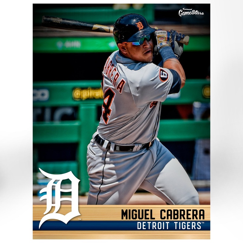 Miguel Cabrera – GameStars Series – Peel & Stick Poster – Official MLB – Detroit Tigers – Reusable Vinyl Wall Decal