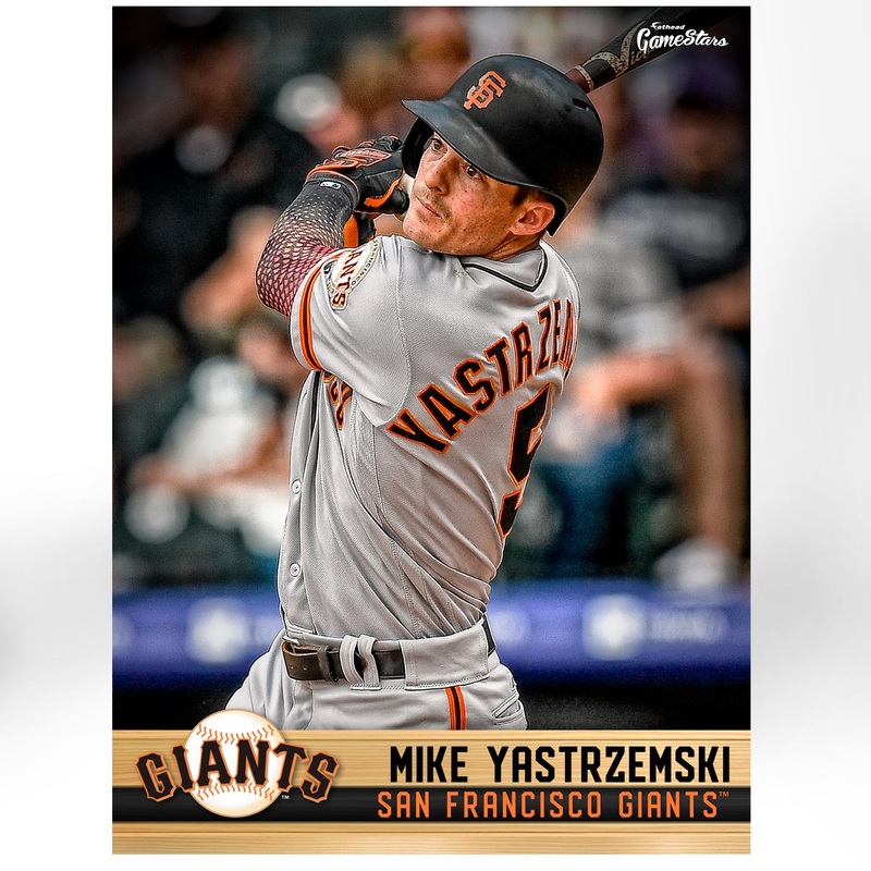Mike Yastrzemski – GameStars Series – Peel & Stick Poster – Official MLB – San Francisco Giants – Reusable Vinyl Wall Decal