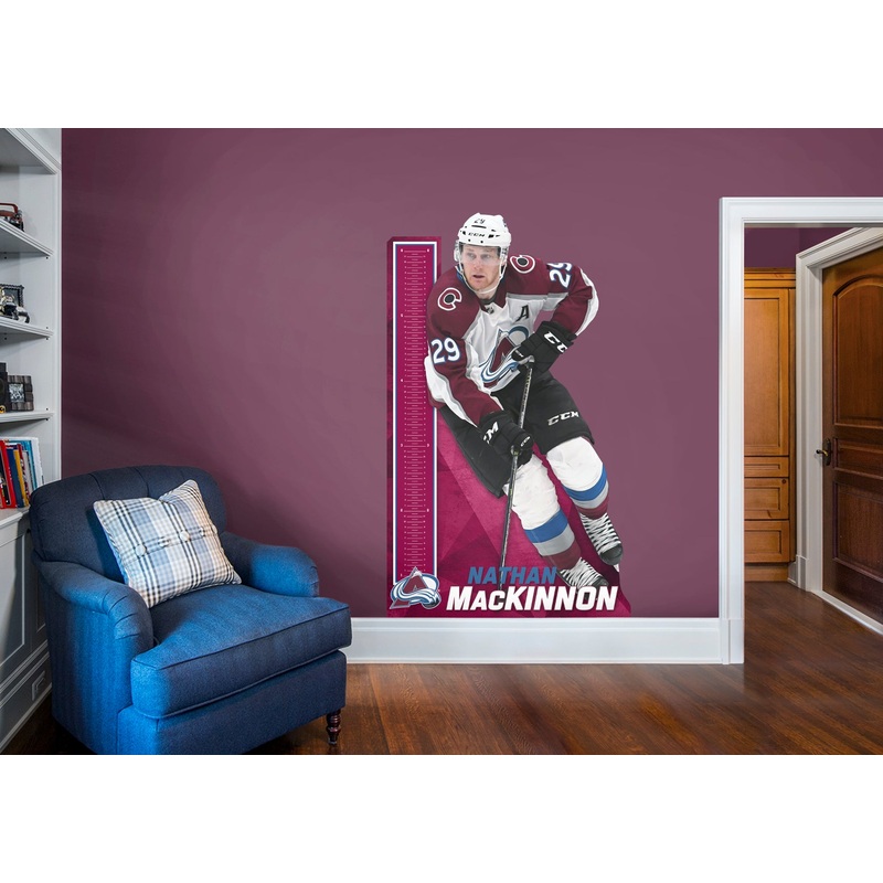 Nathan MacKinnon – Growth Chart – Official NHL – Colorado Avalanche – Reusable Vinyl Wall Decal