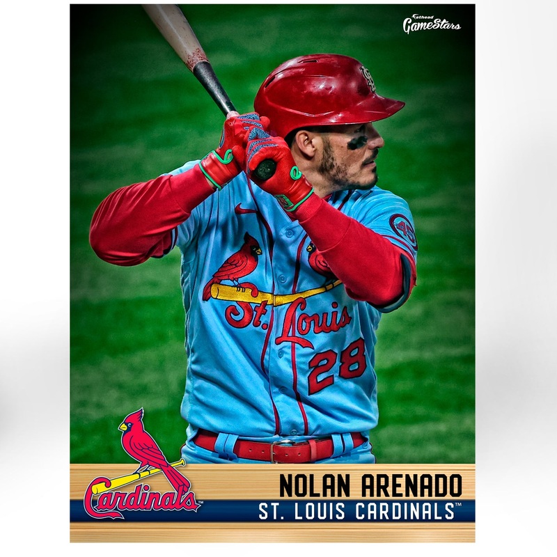 Nolan Arenado – GameStars Series – Peel & Stick Poster – Official MLB – St. Louis Cardinals – Reusable Vinyl Wall Decal