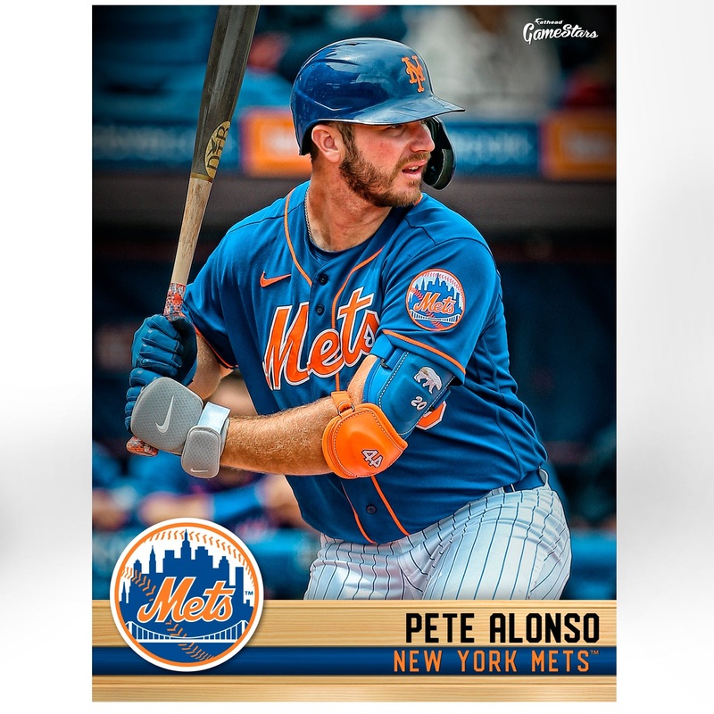Pete Alonso – GameStars Series – Peel & Stick Poster – Official MLB – New York Mets – Reusable Vinyl Wall Decal