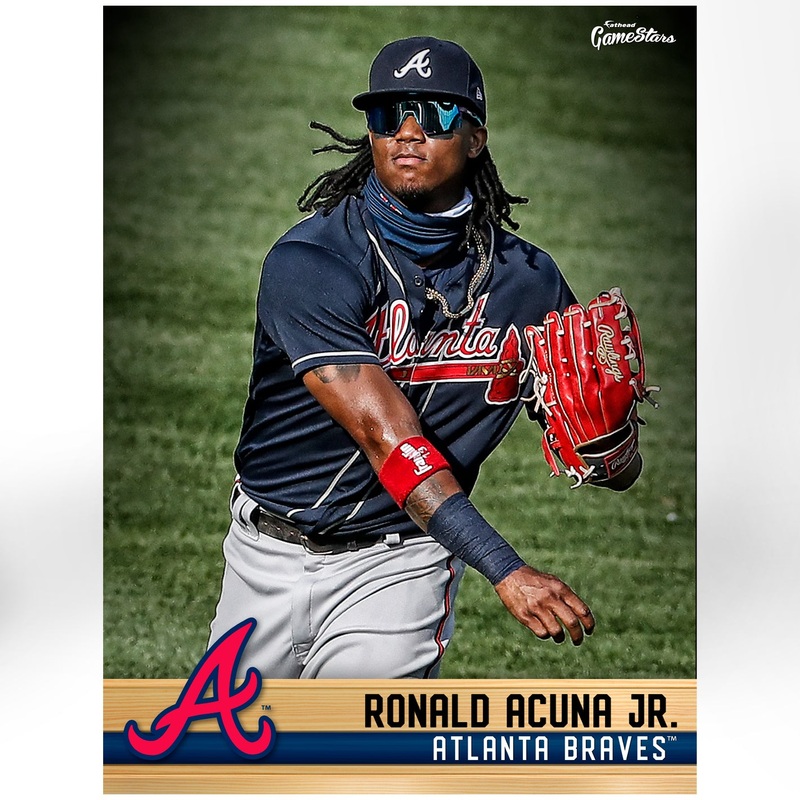Ronald Acua Jr. – GameStars Series – Peel & Stick Poster – Official MLB – Atlanta Braves – Reusable Vinyl Wall Decal