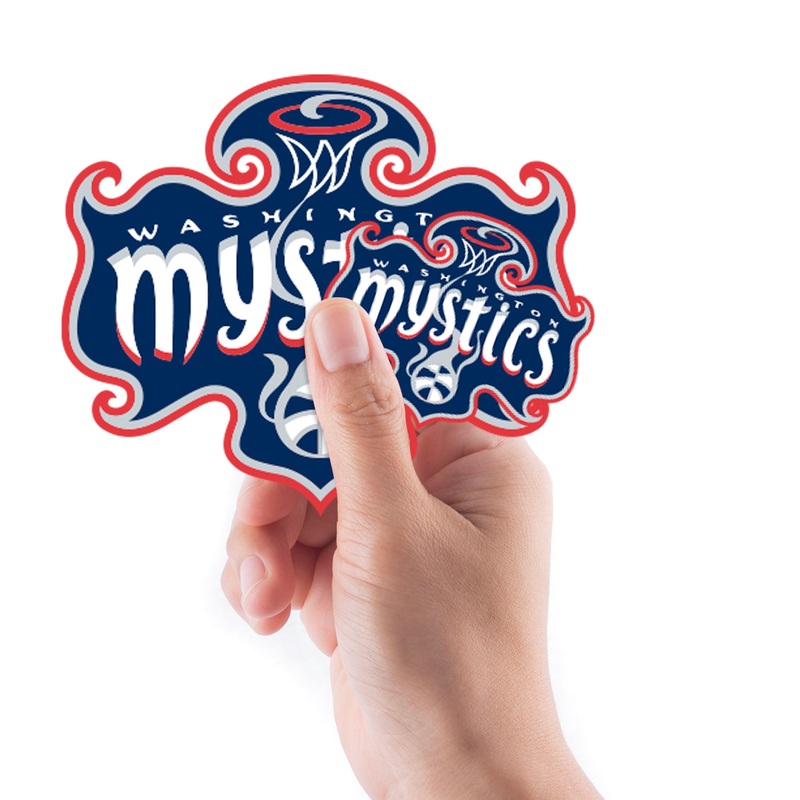 Washington Mystics – 5 Logo Minis (Mixed Sizes) – Official WNBA – Reusable Vinyl Decals