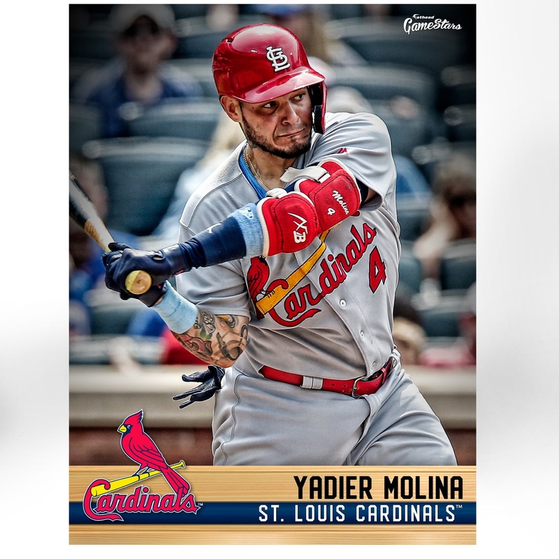 Yadier Molina – GameStars Series – Peel & Stick Poster – Official MLB – St. Louis Cardinals – Reusable Vinyl Wall Decal