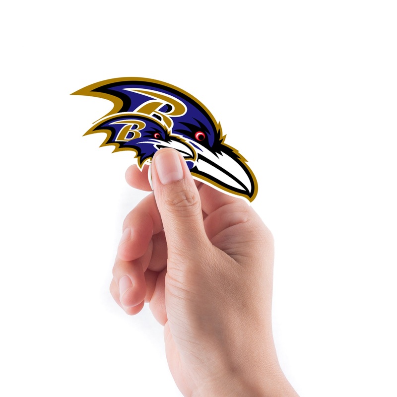 Baltimore Ravens – 5 Logo Minis (Mixed Sizes) – Official NFL – Reusable Vinyl Decals