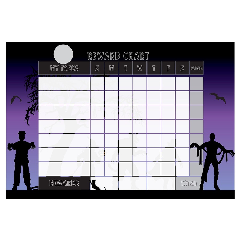 Chart: Monsters Reward Chart Version 3 Dry Erase        –   Removable Wall   Adhesive Decal