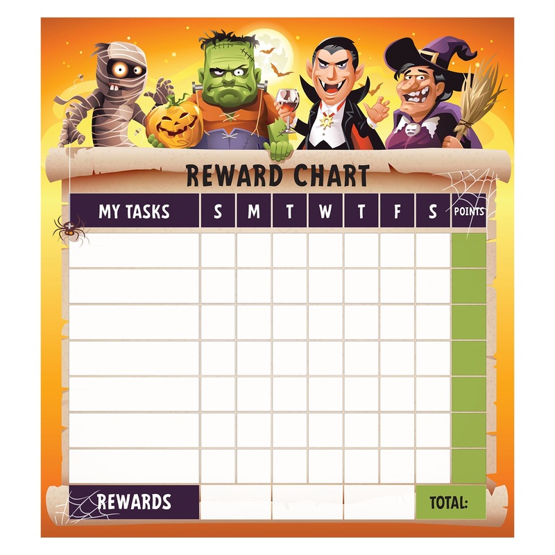 Chart: Monsters Reward Chart Version 4 Dry Erase        –   Removable Wall   Adhesive Decal