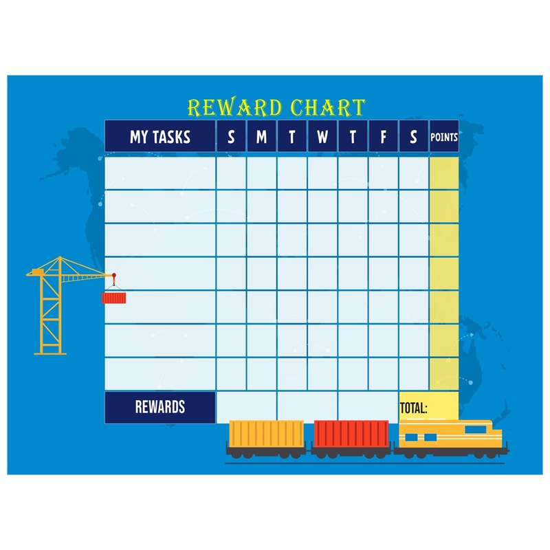 Chart: Trains Cargo train Dry Erase        –   Removable Wall   Adhesive Decal