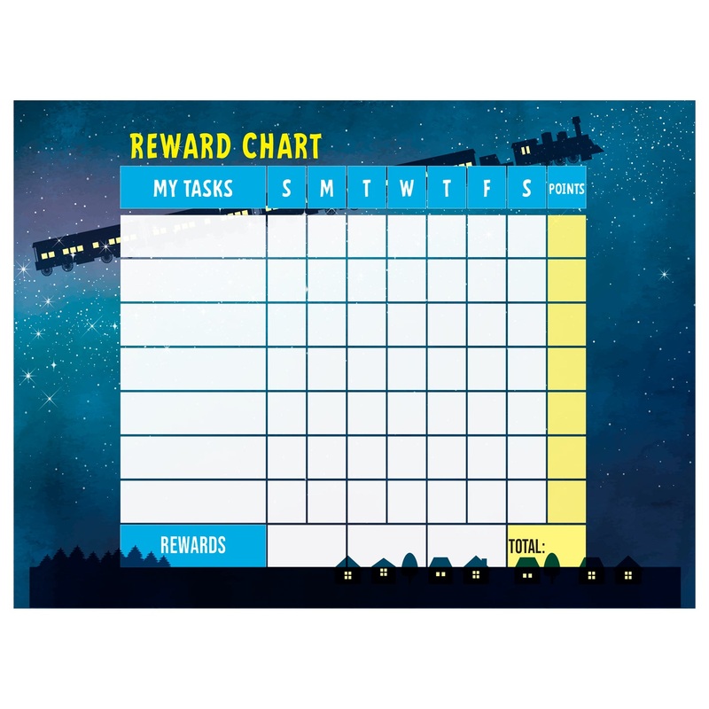 Chart: Trains Flying train Dry Erase        –   Removable Wall   Adhesive Decal