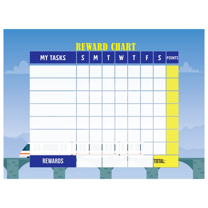Chart: Trains Peaceful ride Dry Erase        –   Removable Wall   Adhesive Decal