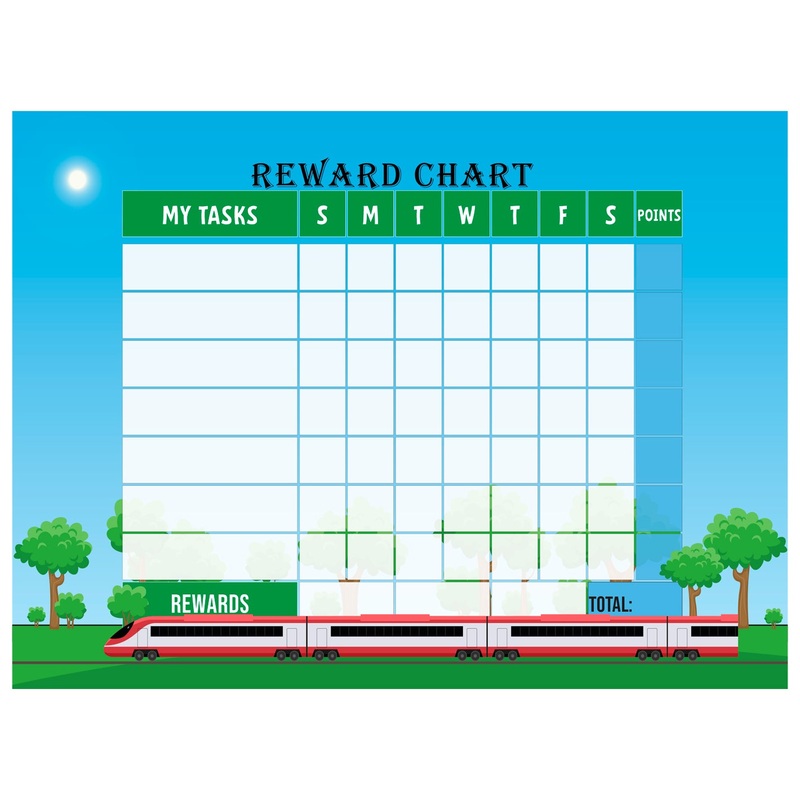 Chart: Trains Red train Dry Erase        –   Removable Wall   Adhesive Decal