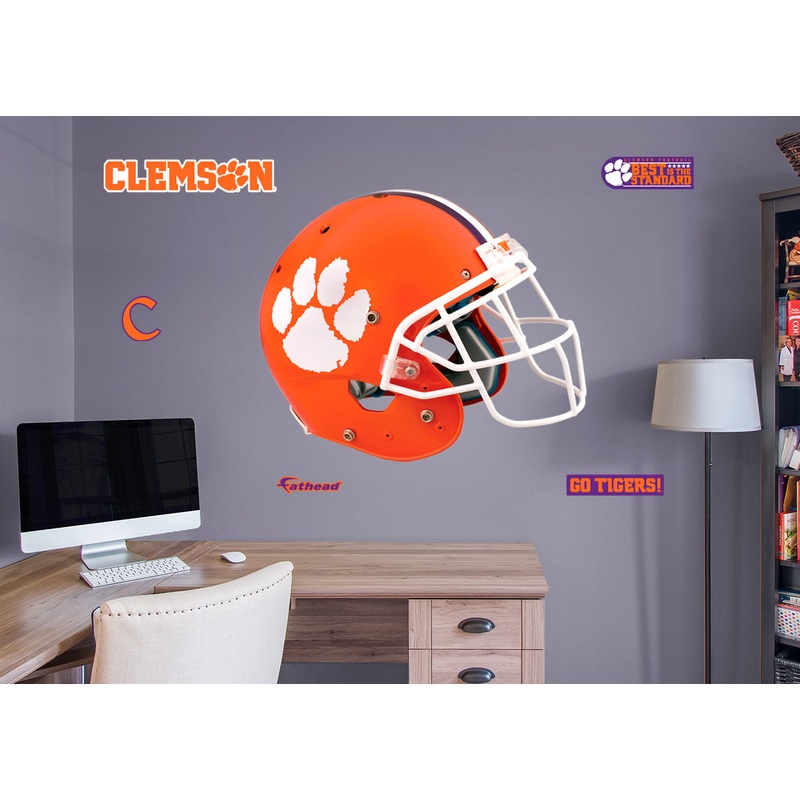 Clemson Tigers – RealBig Helmet Collection – Official NCAA – Clemson Tigers – Reusable Vinyl Wall Decals