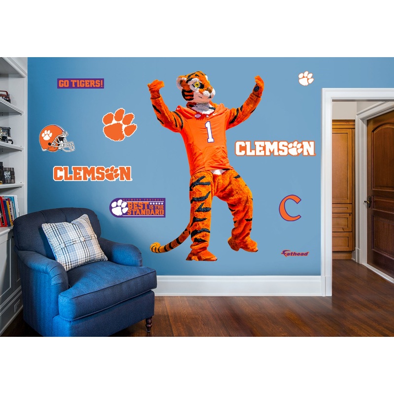Clemson Tigers – RealBig The Tiger Mascot Collection – Official NCAA – Reusable Vinyl Wall Decals