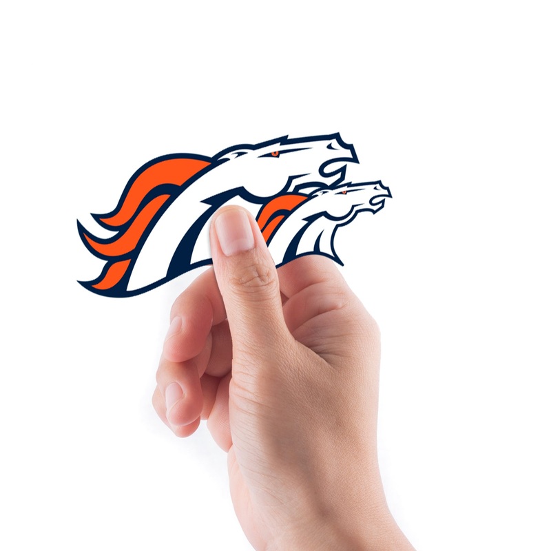 Denver Broncos – 5 Logo Minis (Mixed Sizes) – Official NFL – Reusable Vinyl Decals