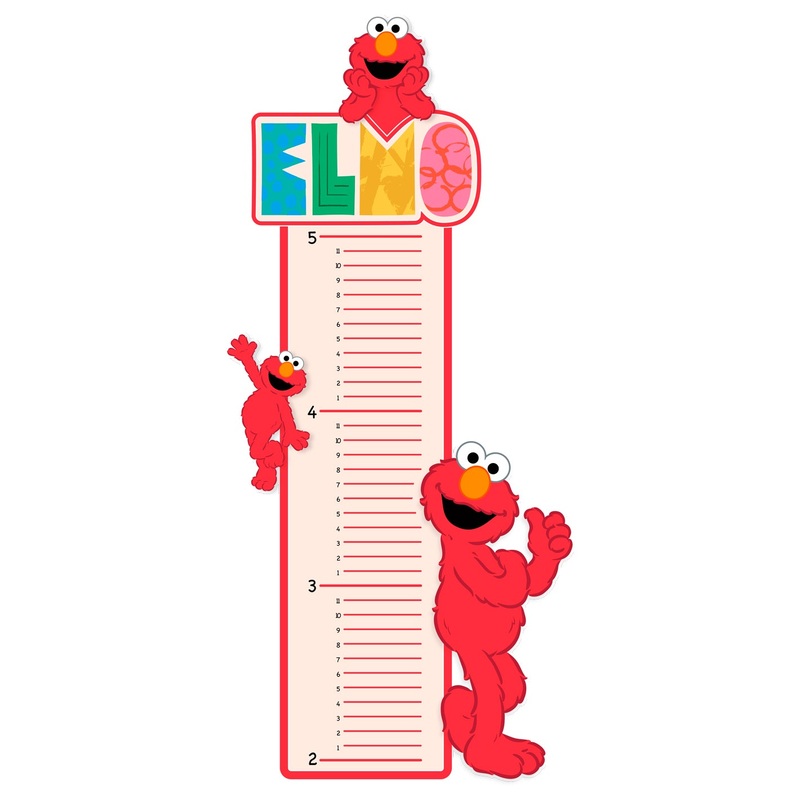 Elmo – Growth Chart – Official Sesame Street – Reusable Vinyl Wall Decal