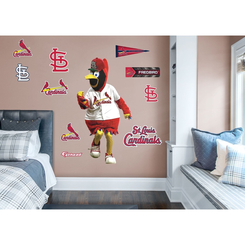 Fredbird Mascot – RealBig Collection – Official MLB – St. Louis Cardinals – Reusable Vinyl Wall Decals
