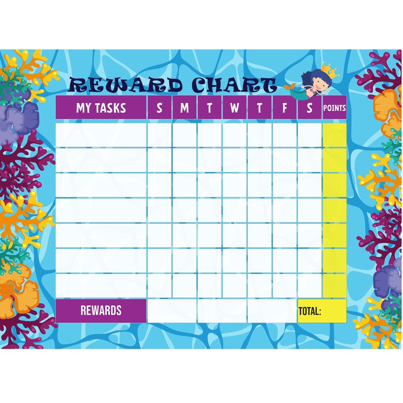 Magical Creatures: Mermaid Corals Dry Erase        –   Removable Wall   Adhesive Decal