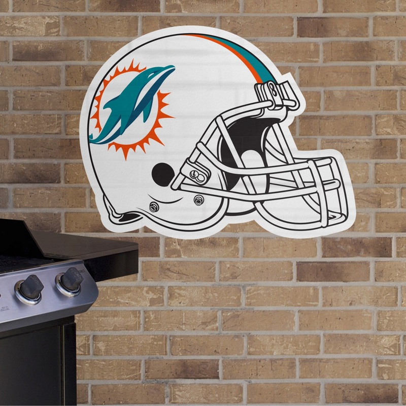 Miami Dolphins – Helmet – Outdoor Wall Decal – Official NFL – Scratch Resistant Alumigraphics Smooth