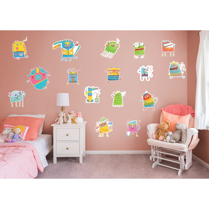 Monster:  Fantastic Monster Collection        –   Removable Wall   Adhesive Decal
