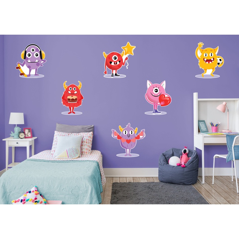 Monster:  Loving Monsters Collection        –   Removable Wall   Adhesive Decal