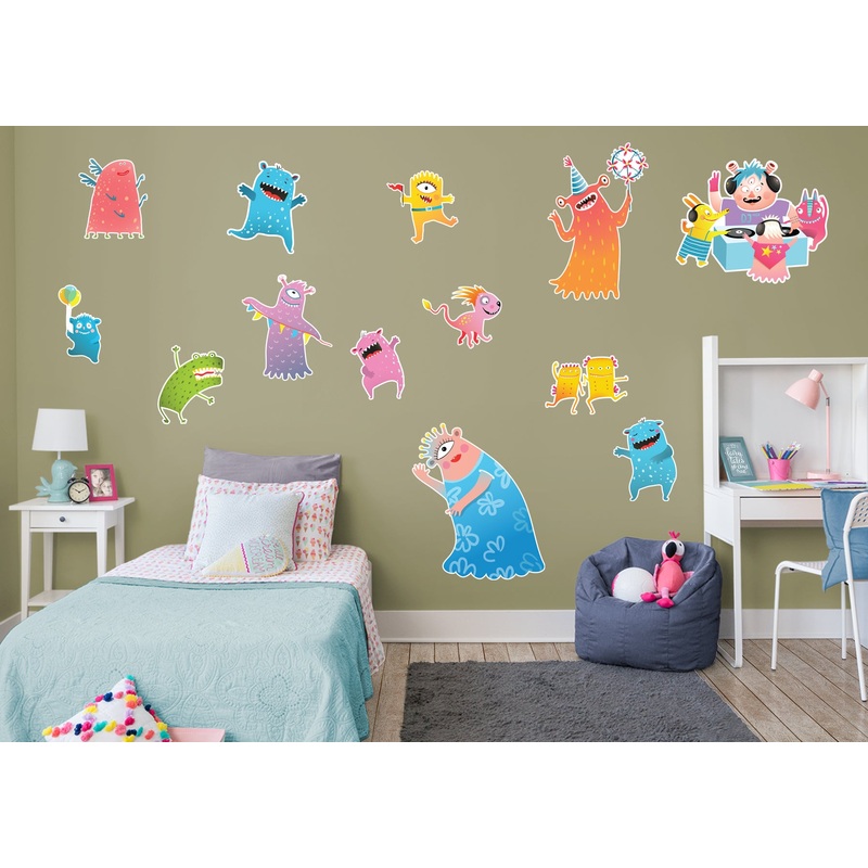 Monster:  Party Monsters Collection        –   Removable Wall   Adhesive Decal