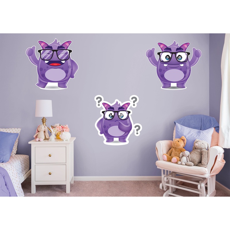 Monster:  Violet Monsters Collection        –   Removable Wall   Adhesive Decal