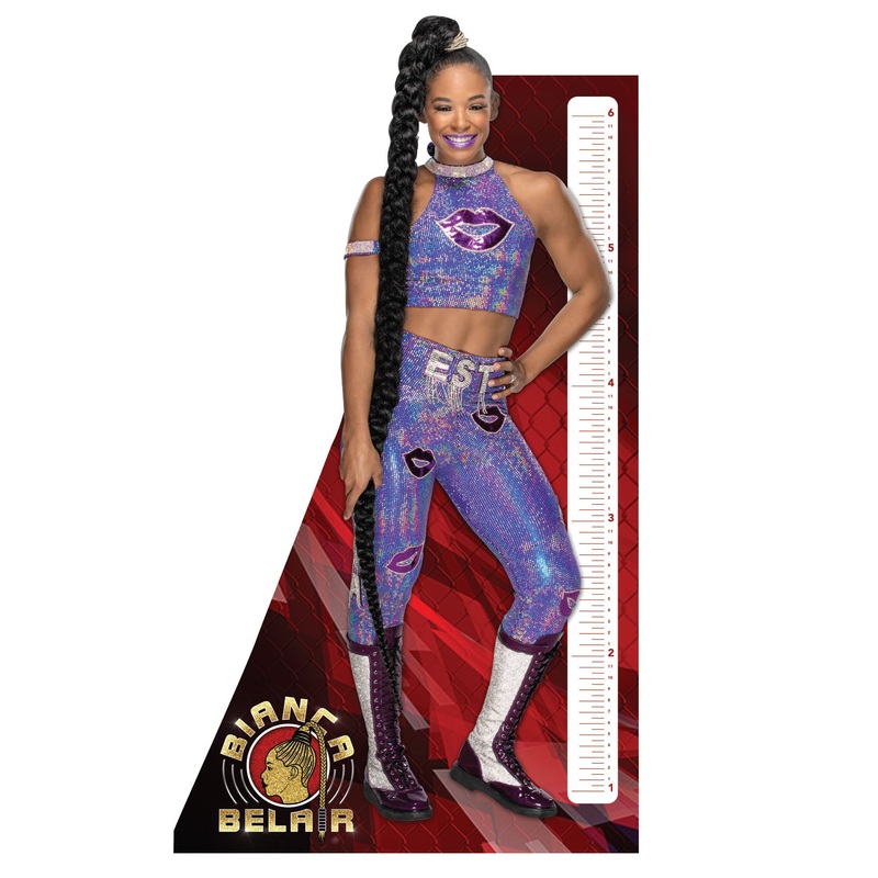 Bianca Belair – Growth Chart – Official WWE – Reusable Vinyl Wall Decal