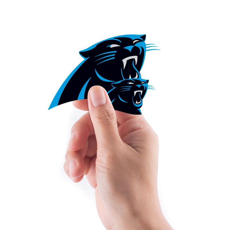 Carolina Panthers – 5 Logo Minis (Mixed Sizes) – Official NFL – Reusable Vinyl Decals